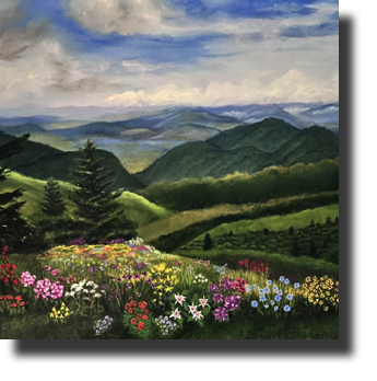 Blue Ridge Wildflowers
Oil on Gallery Wrapped Canvas 27h x 38w in, Framed
$1200 Blue Ridge Wildflowers
Oil on Gallery Wrapped Canvas 27h x 38w in, Framed
$1200
